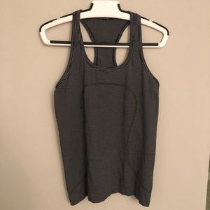 Lululemon Black & White Striped Tank Top Size 8